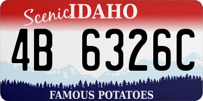 ID license plate 4B6326C