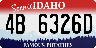 ID license plate 4B6326D