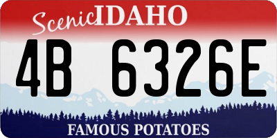 ID license plate 4B6326E