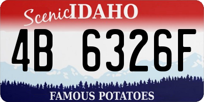 ID license plate 4B6326F