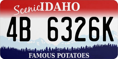 ID license plate 4B6326K