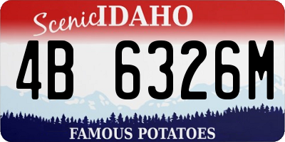 ID license plate 4B6326M