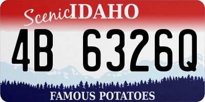 ID license plate 4B6326Q