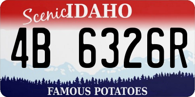 ID license plate 4B6326R