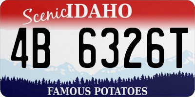 ID license plate 4B6326T