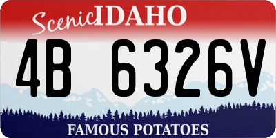 ID license plate 4B6326V