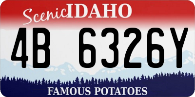 ID license plate 4B6326Y