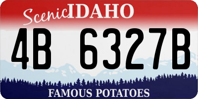 ID license plate 4B6327B