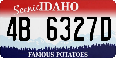 ID license plate 4B6327D