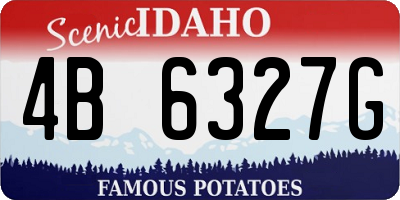 ID license plate 4B6327G
