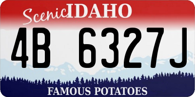 ID license plate 4B6327J