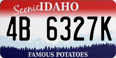 ID license plate 4B6327K