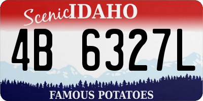 ID license plate 4B6327L