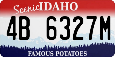 ID license plate 4B6327M