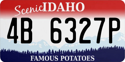 ID license plate 4B6327P