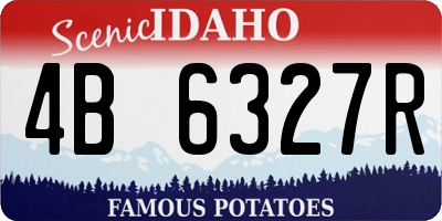 ID license plate 4B6327R