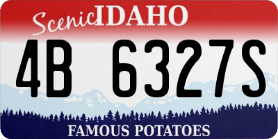 ID license plate 4B6327S