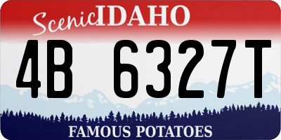 ID license plate 4B6327T