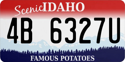 ID license plate 4B6327U