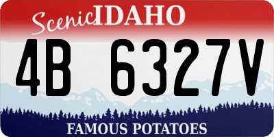ID license plate 4B6327V