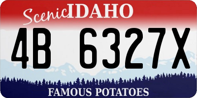 ID license plate 4B6327X