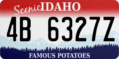 ID license plate 4B6327Z