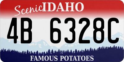 ID license plate 4B6328C