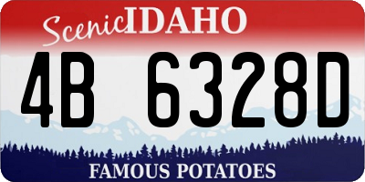 ID license plate 4B6328D