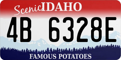 ID license plate 4B6328E
