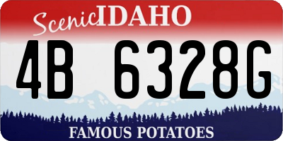 ID license plate 4B6328G