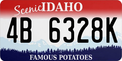 ID license plate 4B6328K