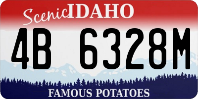 ID license plate 4B6328M