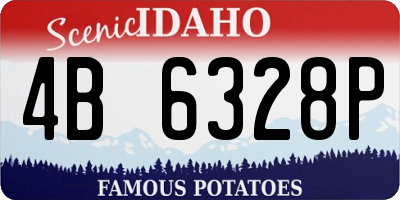 ID license plate 4B6328P