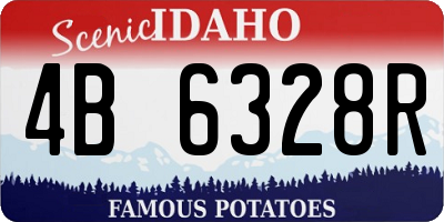 ID license plate 4B6328R