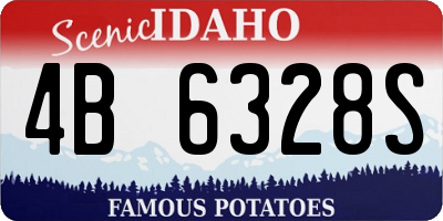 ID license plate 4B6328S