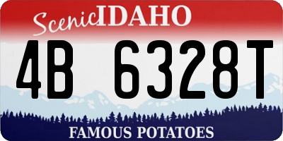 ID license plate 4B6328T