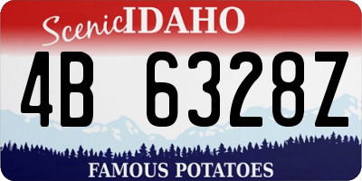 ID license plate 4B6328Z