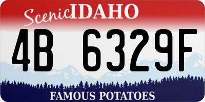 ID license plate 4B6329F