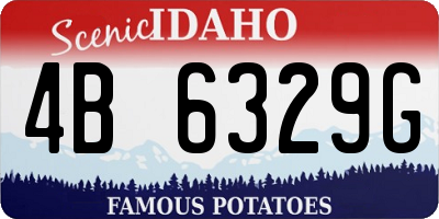 ID license plate 4B6329G