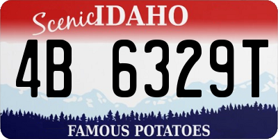 ID license plate 4B6329T