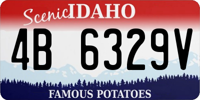 ID license plate 4B6329V