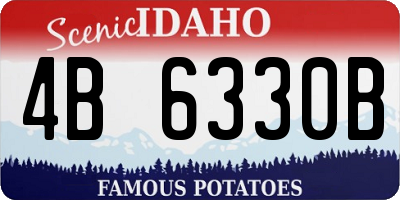 ID license plate 4B6330B
