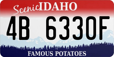 ID license plate 4B6330F