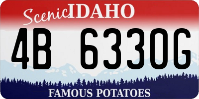 ID license plate 4B6330G