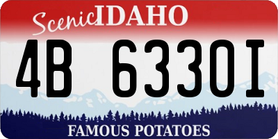 ID license plate 4B6330I