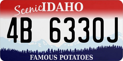 ID license plate 4B6330J