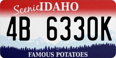 ID license plate 4B6330K
