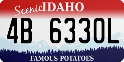 ID license plate 4B6330L