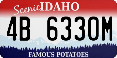 ID license plate 4B6330M