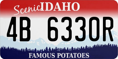 ID license plate 4B6330R